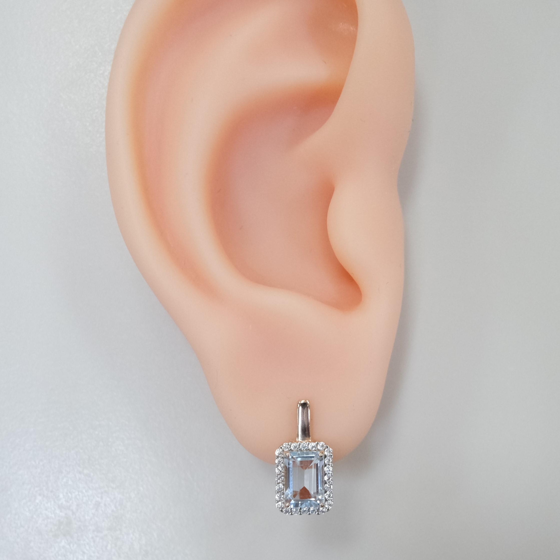 Серебряные серьги с топазами